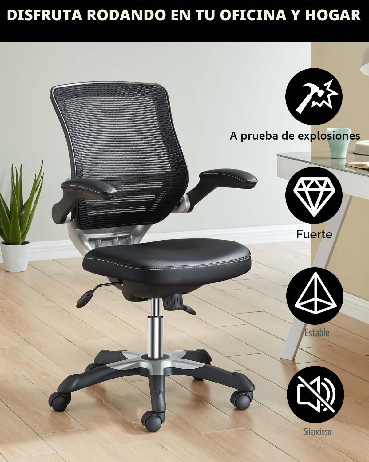 FAOKZE Cilindro de Gas para Silla de Oficina,Pistón de Acero de Repuesto, Pistón a Gas para Silla de Oficina,270 mm-390 mm Longitud Total, para sillas Gaming, con 5 Ruedas universales, Plata