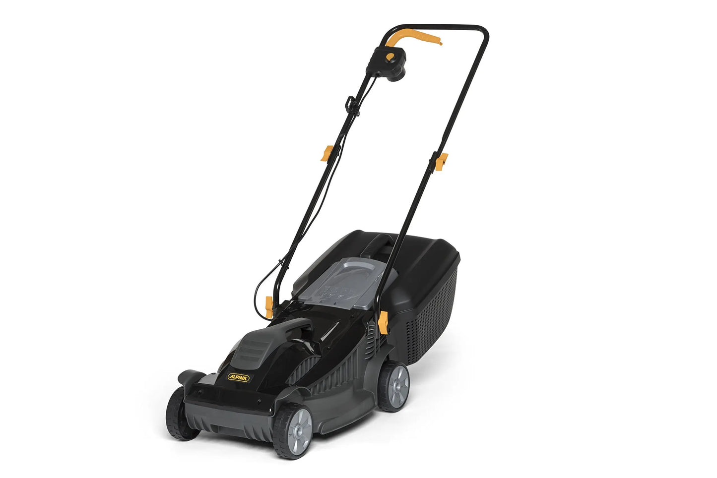 Alpina Cortacésped eléctrico BL 380 E, Ancho de corte 38 cm, Motor de 1400 W, Hasta 500 m², Altura de corte regulable en 3 posiciones, Bolsa de recogida de 40 l Alpina