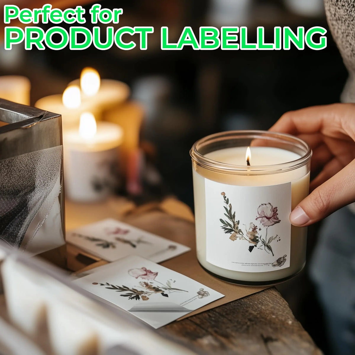 Evergreen Goods - 20 hojas vinilo blanco brillante A4 | Imprimible inyección de tinta impermeable | Crea tus propias pegatinas - Etiquetas autoadhesivas para productos | PVC adhesivo EVG