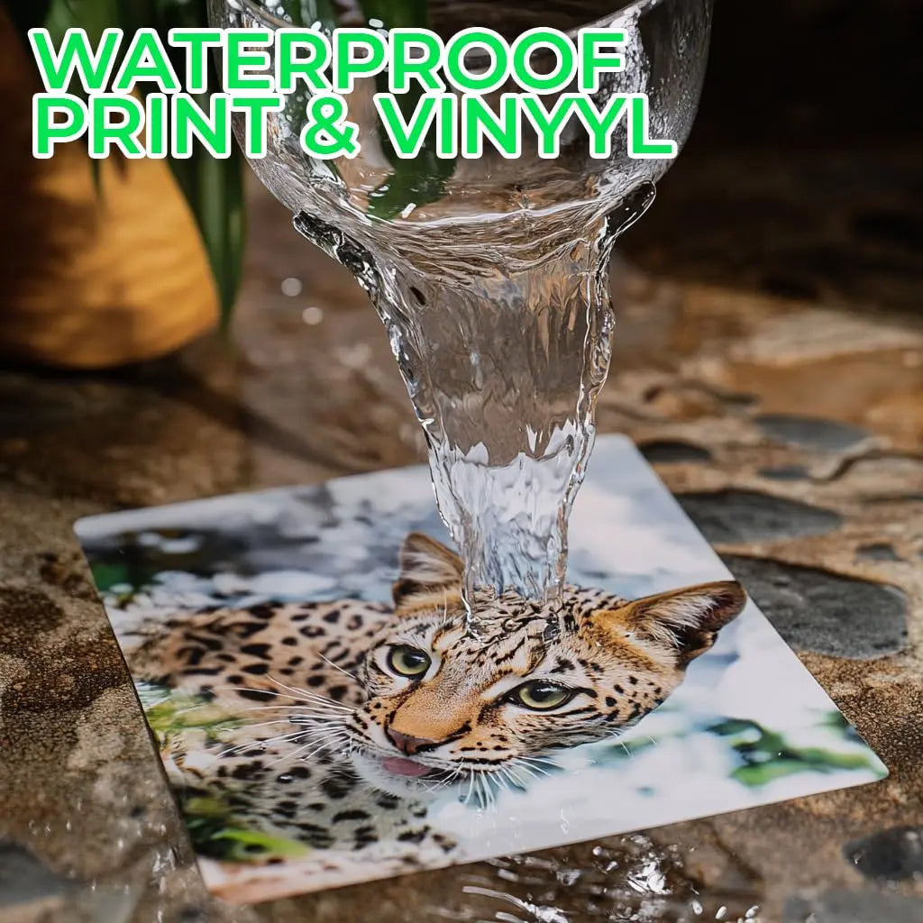 Evergreen Goods - 20 hojas vinilo blanco brillante A4 | Imprimible inyección de tinta impermeable | Crea tus propias pegatinas - Etiquetas autoadhesivas para productos | PVC adhesivo EVG