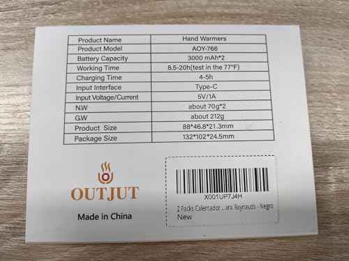 2 Packs Calentador de Manos Recargable 6000mAh, 3 Modos USB Deportes OUTJUT Calentadores de mano, Deportes, OUTJUT SacrificioShop sacrificioshop.com {{ shop.shopifyCountryName }} {{ shop.shopifyProvince }} B0CHJ83DNH 29.99 2 Packs Calentador de Manos Recargable 6000mAh, 3 Modos USB - Default Title