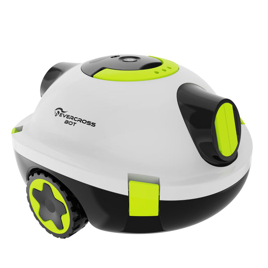 EVERCROSS BOT Robot Limpia fondos Piscina sin Cable - 100 Min Autonomía, Limpiador Automático de Fondo, Doble Motor 40W para Piscinas hasta 120㎡, Filtro 180μm, Depósito 3L, IPX8