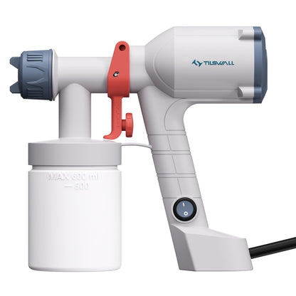 Tilswall Pistola Pintura Eléctrica con Cable Depósito 600ml