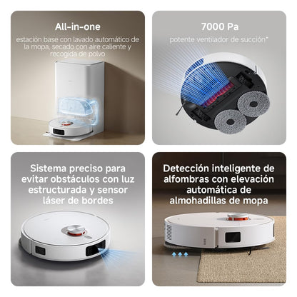 XIAOMI Robot Vacuum X20 Pro- Robot Aspirador y friegasuelos con Sistema Inteligente de navegación láser (LDS), succión de 7000 Pa
