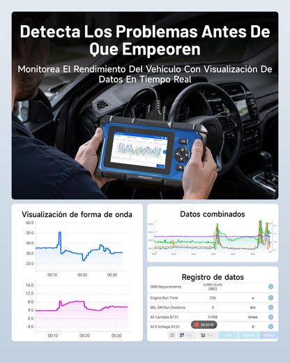 TOPDON AD600S obd2 Diagnosis con 4 Sistemas y 9 Funciones de Reinicio