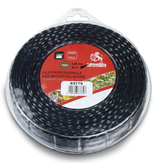 AUSONIA - 83780 Cable Hilo multicolor para DESBROZADORA Profesional Vertigo EN BLÍSTER DE 4,0 MM X 42 Metros AUSONIA