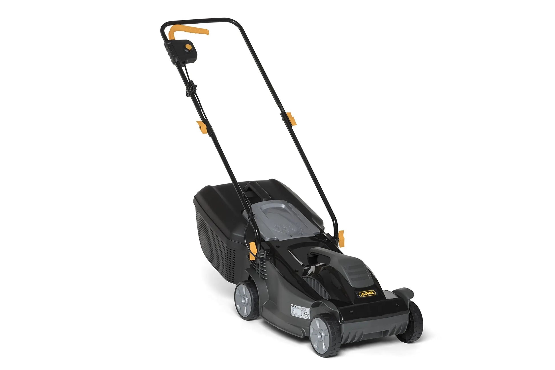 Alpina Cortacésped eléctrico BL 380 E, Ancho de corte 38 cm, Motor de 1400 W, Hasta 500 m², Altura de corte regulable en 3 posiciones, Bolsa de recogida de 40 l Alpina