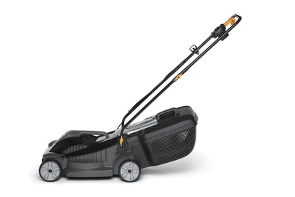 Alpina Cortacésped eléctrico BL 380 E, Ancho de corte 38 cm, Motor de 1400 W, Hasta 500 m², Altura de corte regulable en 3 posiciones, Bolsa de recogida de 40 l Alpina