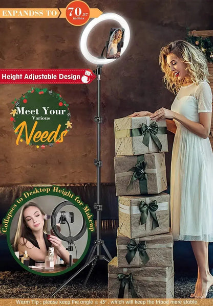 Aro de Luz con Trípode Alto (Altura Total 1,8 m), 10.2" Ring Light con Control Remoto Electrónica LIPETY Electrónica, Iluminación continua, LIPETY SacrificioShop sacrificioshop.com Spain A Coruña B0833VJ5FQ 30.99 Aro de Luz con Trípode Alto (Altura Total 1,8 m), 10.2" Ring Light con Control Remoto - Default Title
