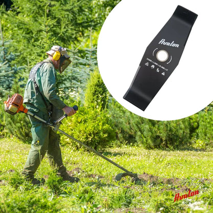 Avalon - Disco de 2 Puntas Universal para Desbrozadora o Cortacésped, Cuchilla para Cortar Zarza o Vegetación Densa, Acero de 3 mm (205 x 3 mm) Avalon