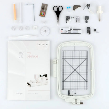 Bernette Chicago 7 Maquina de Coser y Bordar, Blanco, Standard Bernette