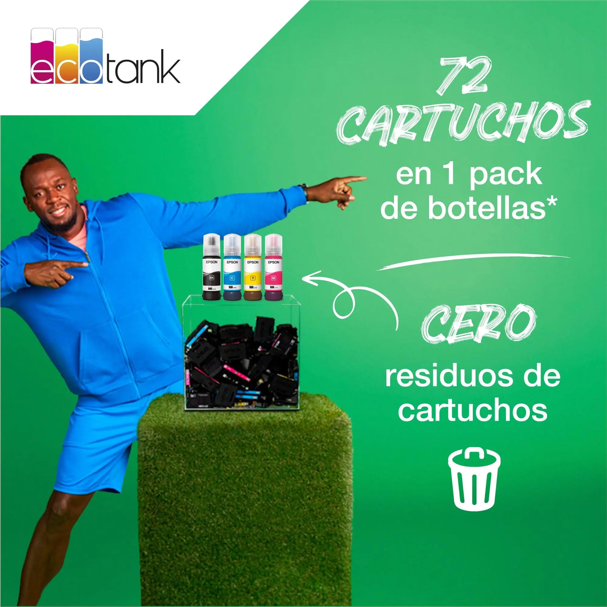 Botellas de tinta originales EcoTank de la serie 104 de Epson - Colores cian, magenta, amarillo y negro Epson