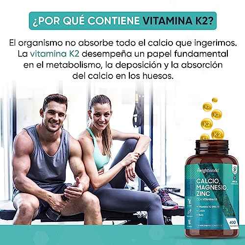 Calcio, Magnesio, Zinc y Vitamina D3, 400 Comprimidos Veganos (Más de 1 Año), Mantenimiento de Huesos, Sistema Inmunológico Drugstore WeightWorld Drugstore, minerales y suplementos, Vitaminas, WeightWorld SacrificioShop sacrificioshop.com {{ shop.shopifyCountryName }} {{ shop.shopifyProvince }} B08TCG2RH7 21.49 Calcio, Magnesio, Zinc y Vitamina D3, 400 Comprimidos Veganos (Más de 1 Año), Mantenimiento de Huesos, Sistema Inmunológico - Default Title