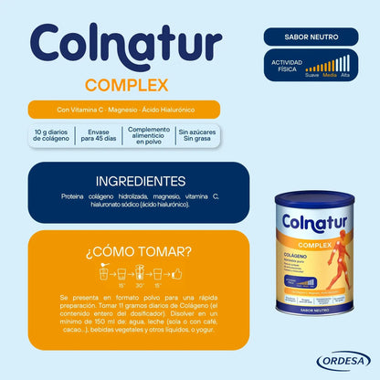 Colnatur Complex Neutro | 330g | Colágeno con Magnesio y Vitamina C para Músculos y Articulaciones Colnatur