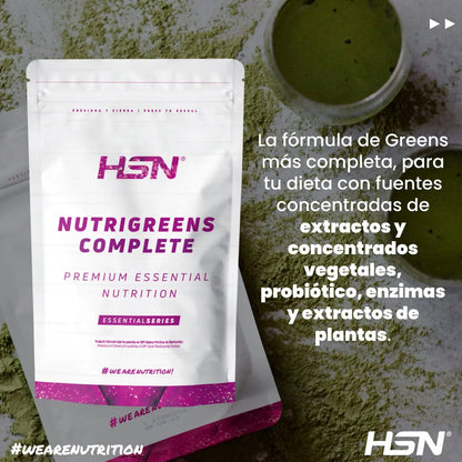 Complete Nutrigreens de HSN | 500 g de Greens en Polvo | 100% Natural Super Alimento Rico en Vitaminas, Minerales y Fibra | No-GMO, Vegano, Sin Lactosa, Sin Sabor HSN
