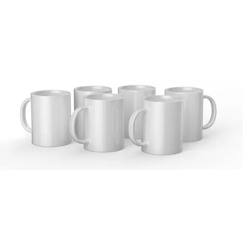 Cricut Tazas en blanco, 425 ml (15 onzas), 6 tazas de sublimación de tinta infusible | para usar con prensa de tazas tinta infusible 2008944 Cricut