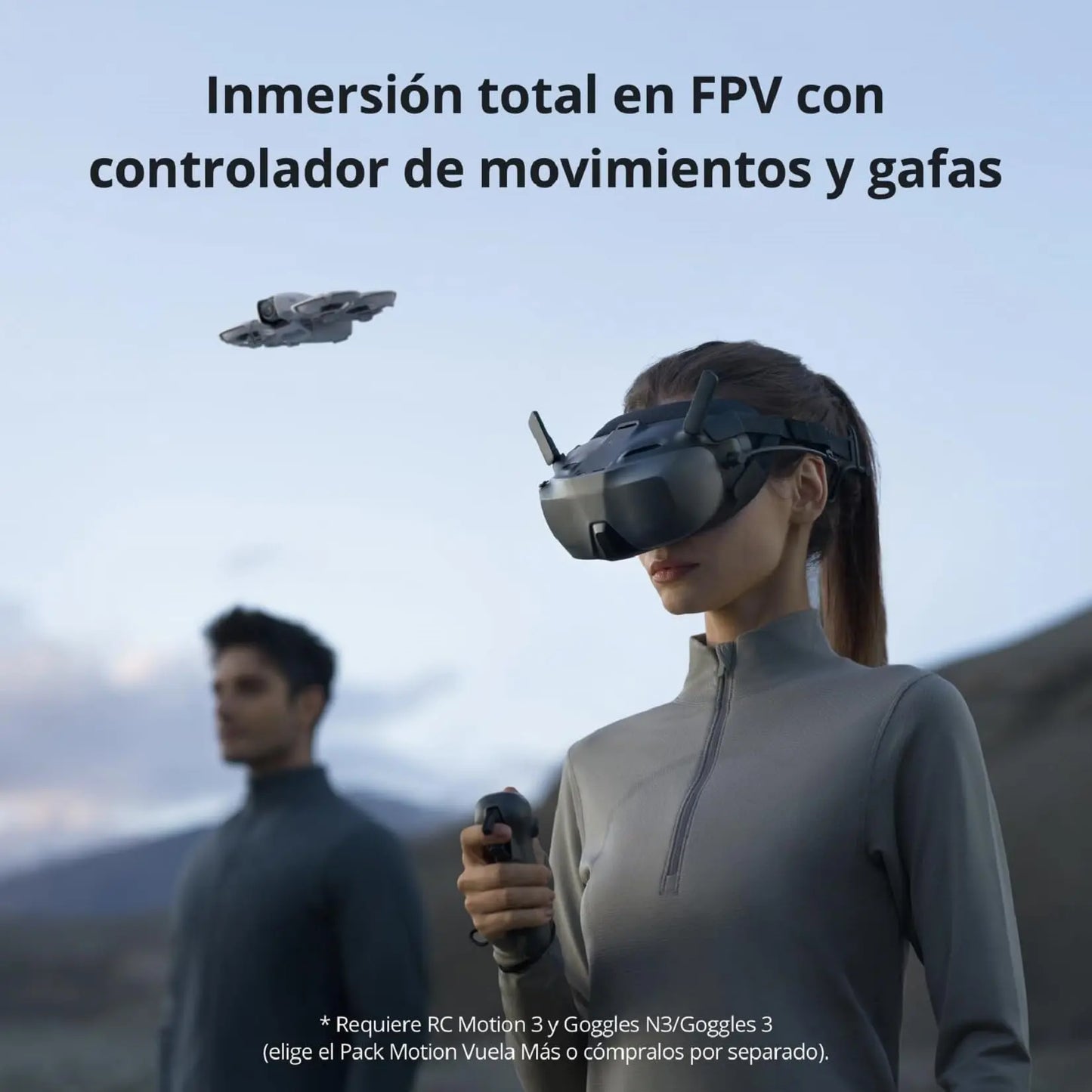 DJI Neo, dron mini con cámara 4K UHD para adultos, 135 g dron que vuela siguiéndote, despega desde la mano, seguimiento de objetivos, QuickShots, vídeo estabilizado (sin control remoto) DJI