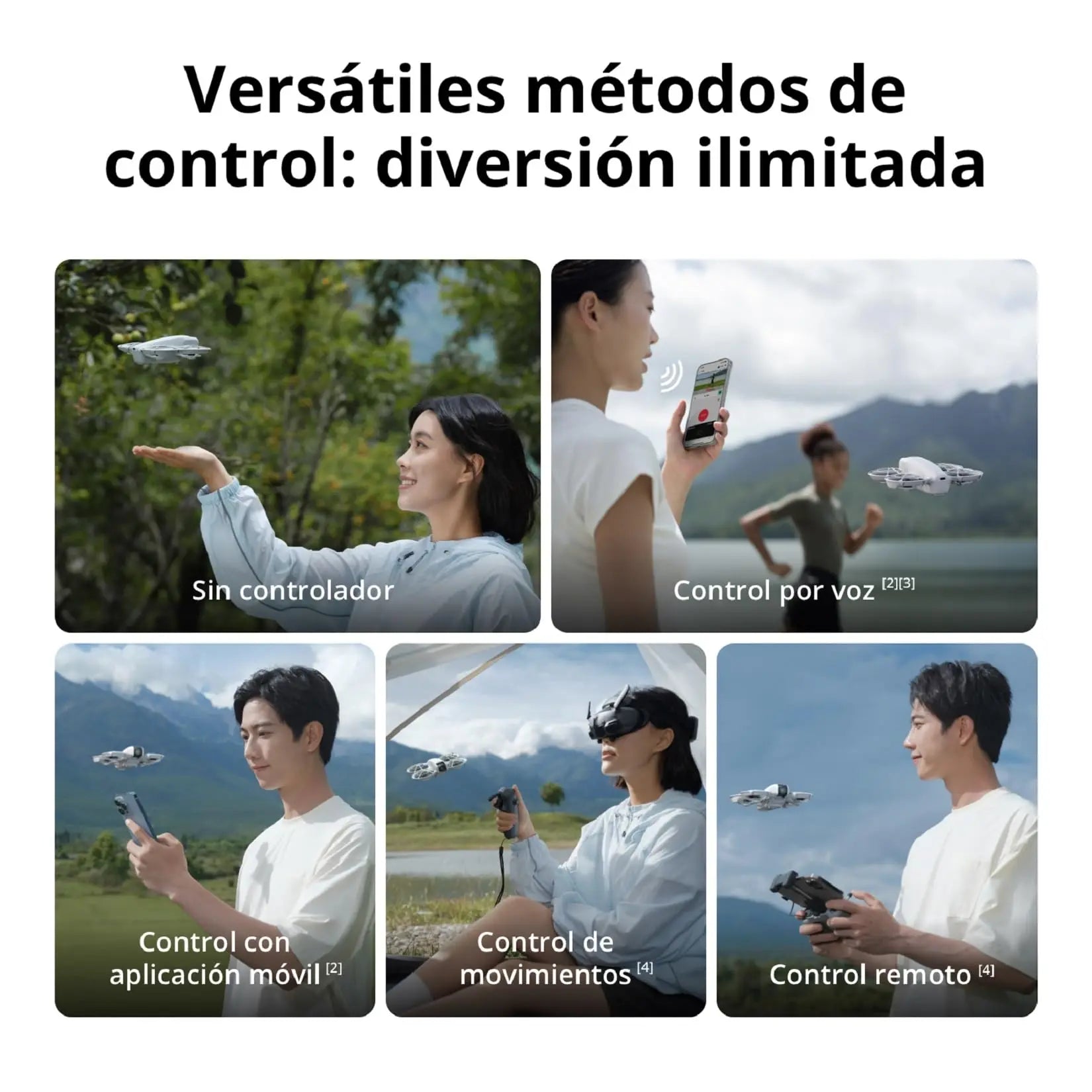 DJI Neo, dron mini con cámara 4K UHD para adultos, 135 g dron que vuela siguiéndote, despega desde la mano, seguimiento de objetivos, QuickShots, vídeo estabilizado (sin control remoto) DJI