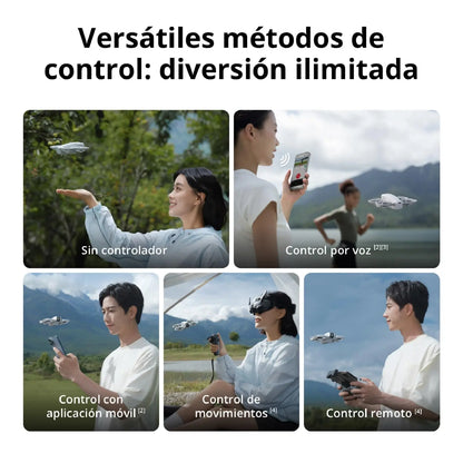 DJI Neo, dron mini con cámara 4K UHD para adultos, 135 g dron que vuela siguiéndote, despega desde la mano, seguimiento de objetivos, QuickShots, vídeo estabilizado (sin control remoto) DJI