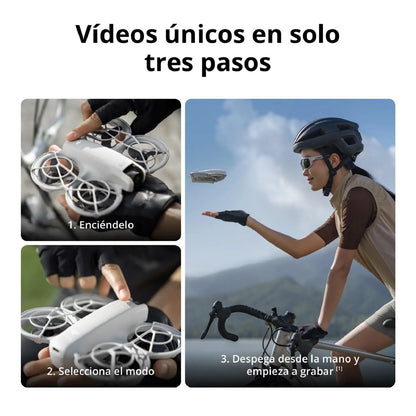 DJI Neo, dron mini con cámara 4K UHD para adultos, 135 g dron que vuela siguiéndote, despega desde la mano, seguimiento de objetivos, QuickShots, vídeo estabilizado (sin control remoto) DJI