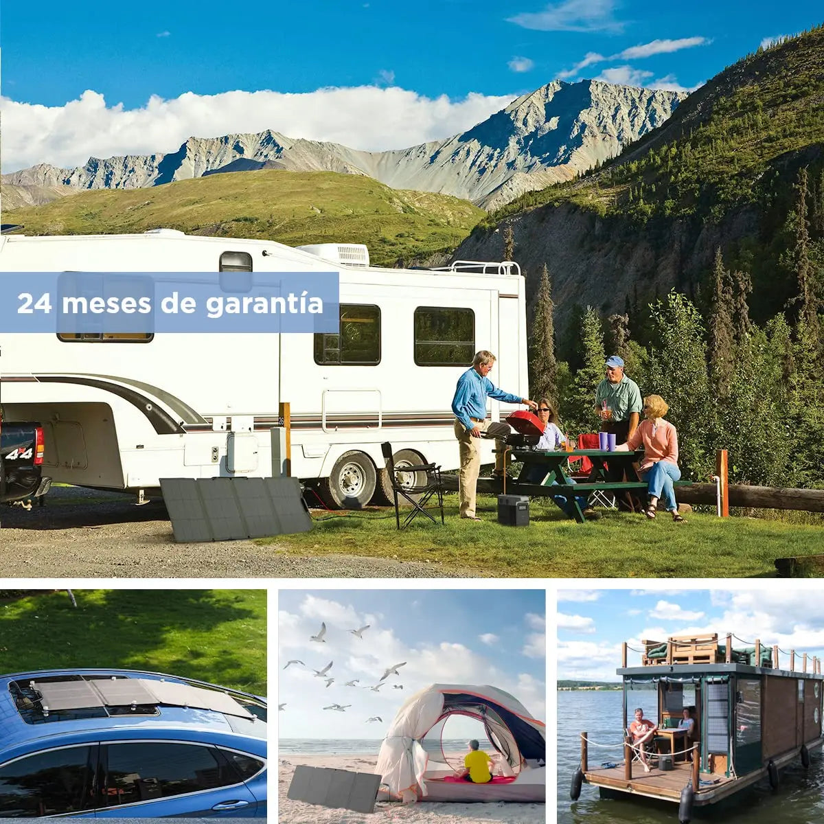 ECOFLOW Panel Solar Portátil 160W para Generador de Energía, Cargador Solar Plegable Fijable a Soporte Ajustable, Resistencia al Agua IP67 para Acampadas al Aire Libre, Autocaravanas EF ECOFLOW