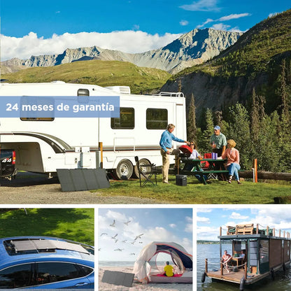 ECOFLOW Panel Solar Portátil 160W para Generador de Energía, Cargador Solar Plegable Fijable a Soporte Ajustable, Resistencia al Agua IP67 para Acampadas al Aire Libre, Autocaravanas EF ECOFLOW