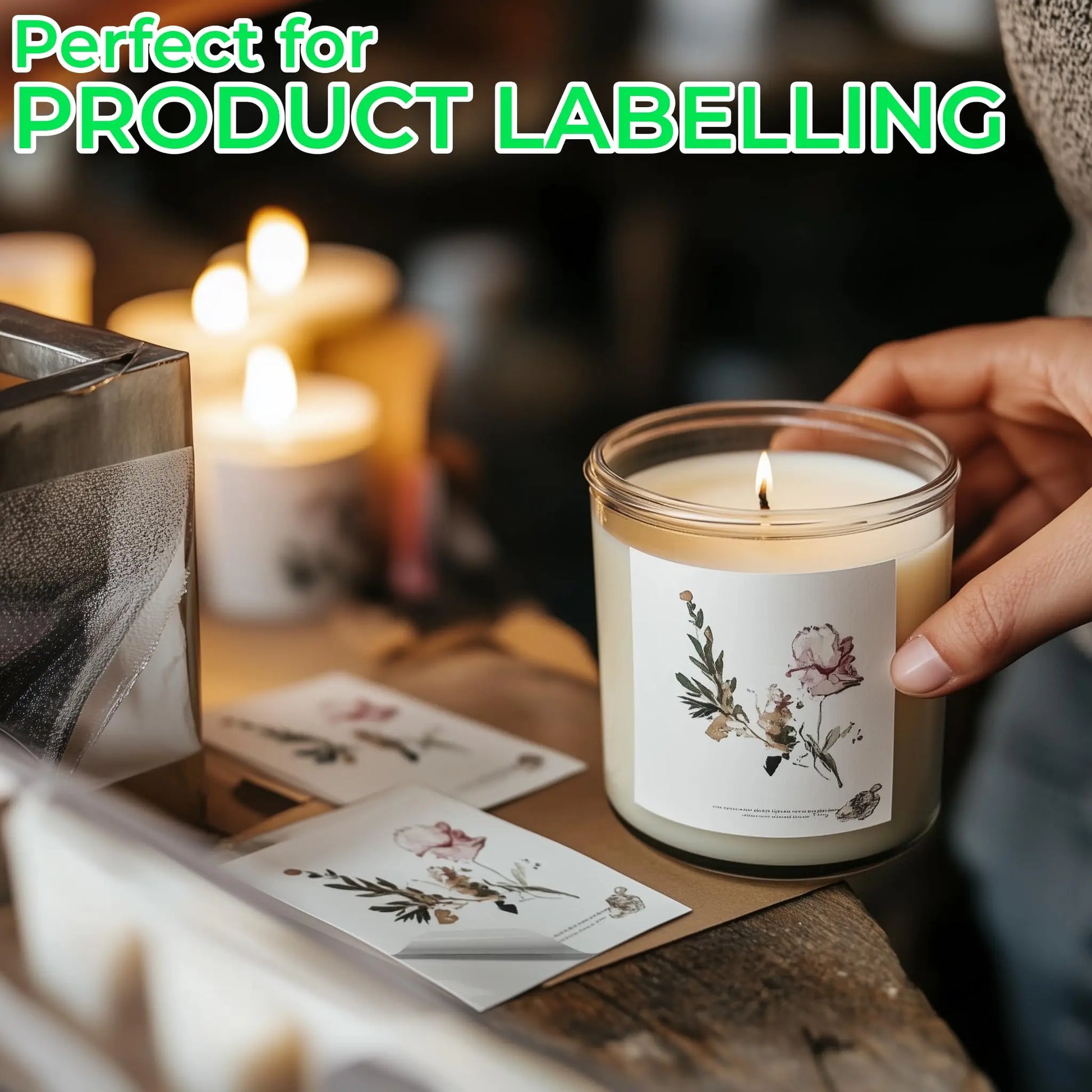 Evergreen Goods - 20 hojas vinilo blanco brillante A4 | Imprimible inyección de tinta impermeable | Crea tus propias pegatinas - Etiquetas autoadhesivas para productos | PVC adhesivo EVG