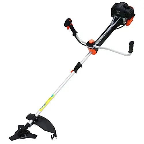 FUXTEC Desbrozadora Profesional de Gasolina Multifunción PS152 de 52 CC, 3 CV - con Correa para el Hombro, Cuchilla de 3 Dientes, Carrete, Sistema antivibración y cortadora - Motor de 2 Tiempos FUXTEC