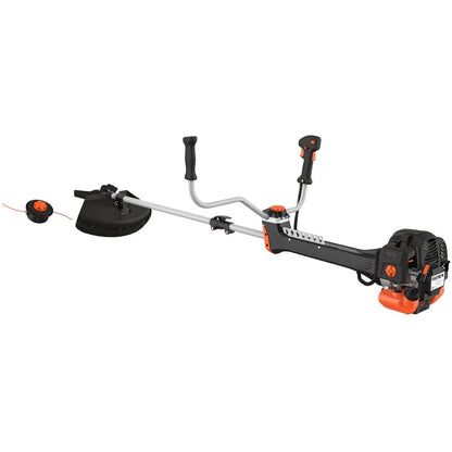 FUXTEC Desbrozadora Profesional de Gasolina Multifunción PS152 de 52 CC, 3 CV - con Correa para el Hombro, Cuchilla de 3 Dientes, Carrete, Sistema antivibración y cortadora - Motor de 2 Tiempos FUXTEC