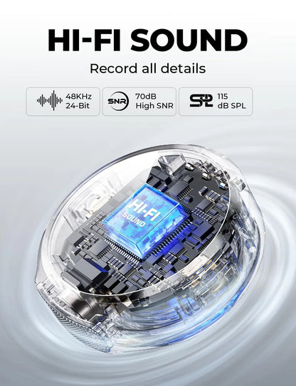 Hollyland Lark M2 Combo Micrófono Inalámbrico (2TX+3RX) para Cámara, iPhone, Android, PC, 300m, 48kHz/24 bit, Hi-Fi Audio, ENC Anti-rumore, 40 Horas, Microfono de Solapa per Livestream, Vlog - Negro HollyView