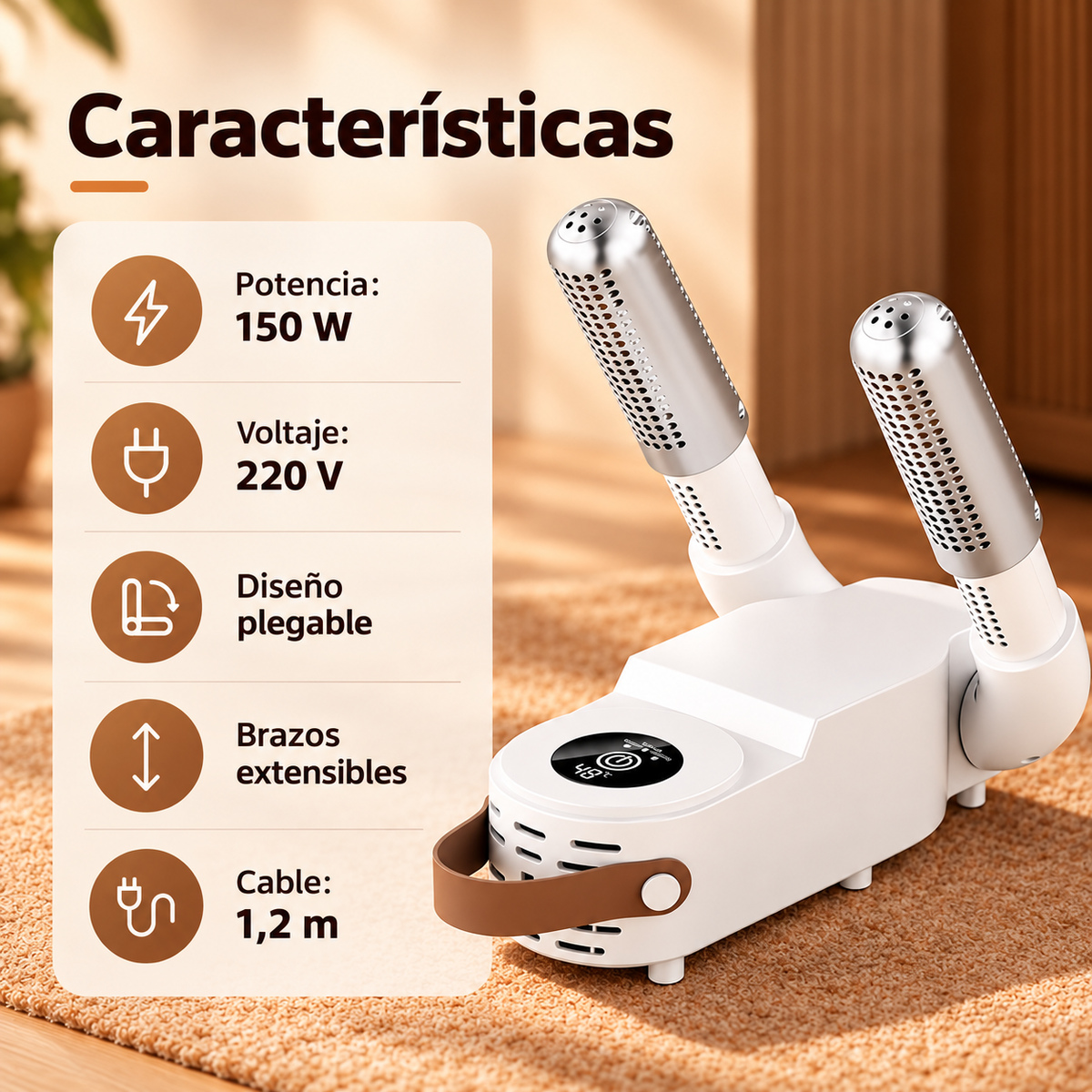 Secador Eléctrico de Calzado Plegable 220V | Botas y Zapatillas
