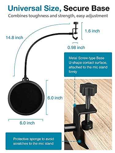 InnoGear Filtro Pop de Micrófono con Doble Capa Protector de Sonido Protector de Ventana Popfilter para Blue Yeti Instrumentos musicales InnoGear Filtros antipop, InnoGear, Instrumentos musicales SacrificioShop sacrificioshop.com {{ shop.shopifyCountryName }} {{ shop.shopifyProvince }} B06XPGKSHL 19.21 InnoGear Filtro Pop de Micrófono con Doble Capa Protector de Sonido Protector de Ventana Popfilter para Blue Yeti - Default Title