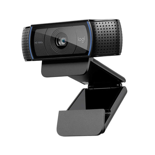 Logitech C920 HD Pro Webcam,Videoconferencias1080p/30 fps,Sonido Estéreo,Corrección de Iluminación HD,Skype/Hangouts/FaceTime, PC/Mac/Android/Chromebook, Funcionan con Teams, Google Meet, Zoom-Negro Logitech