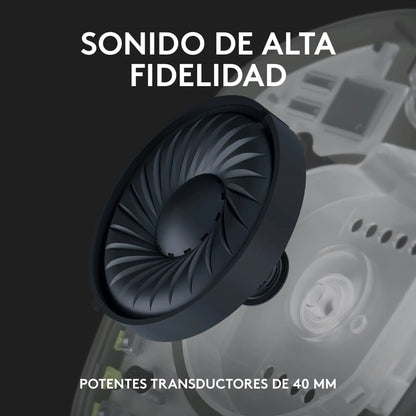 Logitech G G435 Auriculares Inalámbricos LIGHTSPEED para Gaming, Ligeros, micrófono integrado, Batería de 18 horas, Compatibles con Dolby Atmos, Bluetooth, PC, PS4, PS5, Móvil, Nintendo Switch - Negro Logitech G