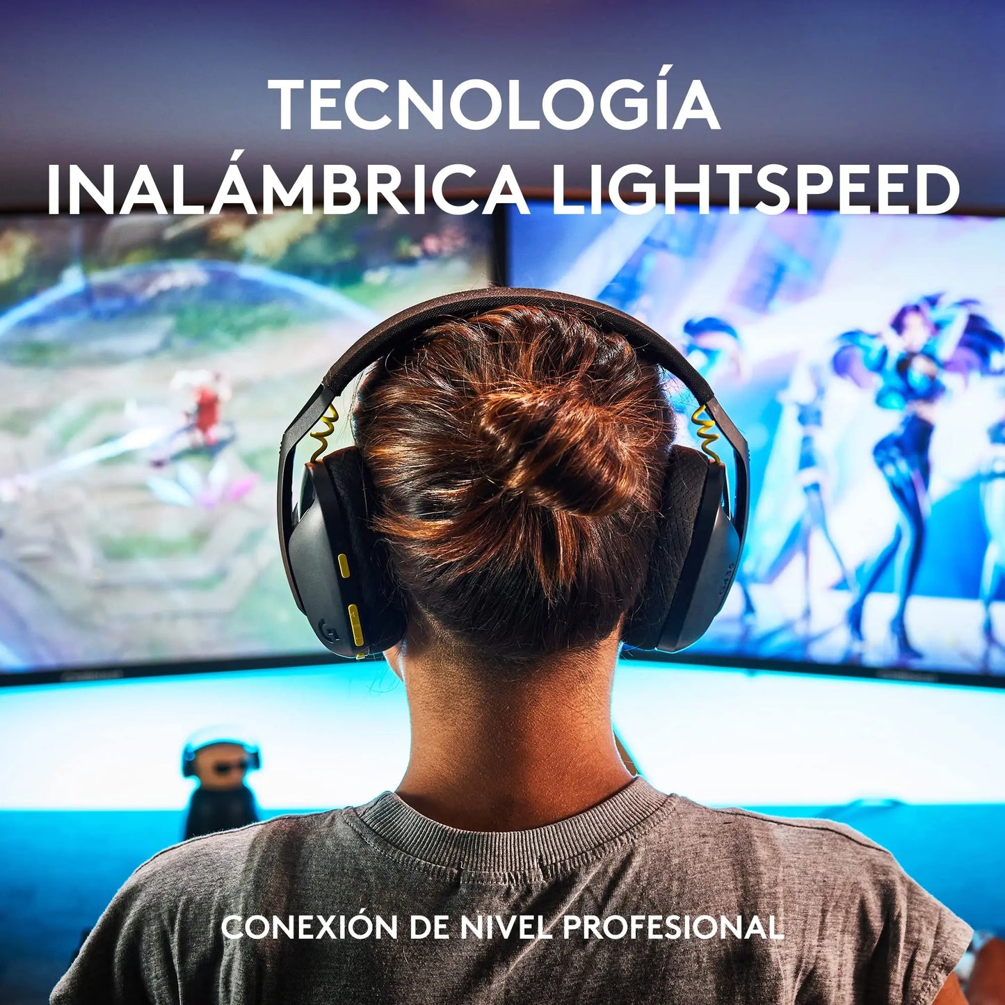 Logitech G G435 Auriculares Inalámbricos LIGHTSPEED para Gaming, Ligeros, micrófono integrado, Batería de 18 horas, Compatibles con Dolby Atmos, Bluetooth, PC, PS4, PS5, Móvil, Nintendo Switch - Negro Logitech G