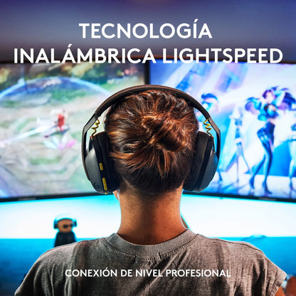 Logitech G G435 Auriculares Inalámbricos LIGHTSPEED para Gaming, Ligeros, micrófono integrado, Batería de 18 horas, Compatibles con Dolby Atmos, Bluetooth, PC, PS4, PS5, Móvil, Nintendo Switch - Negro Logitech G