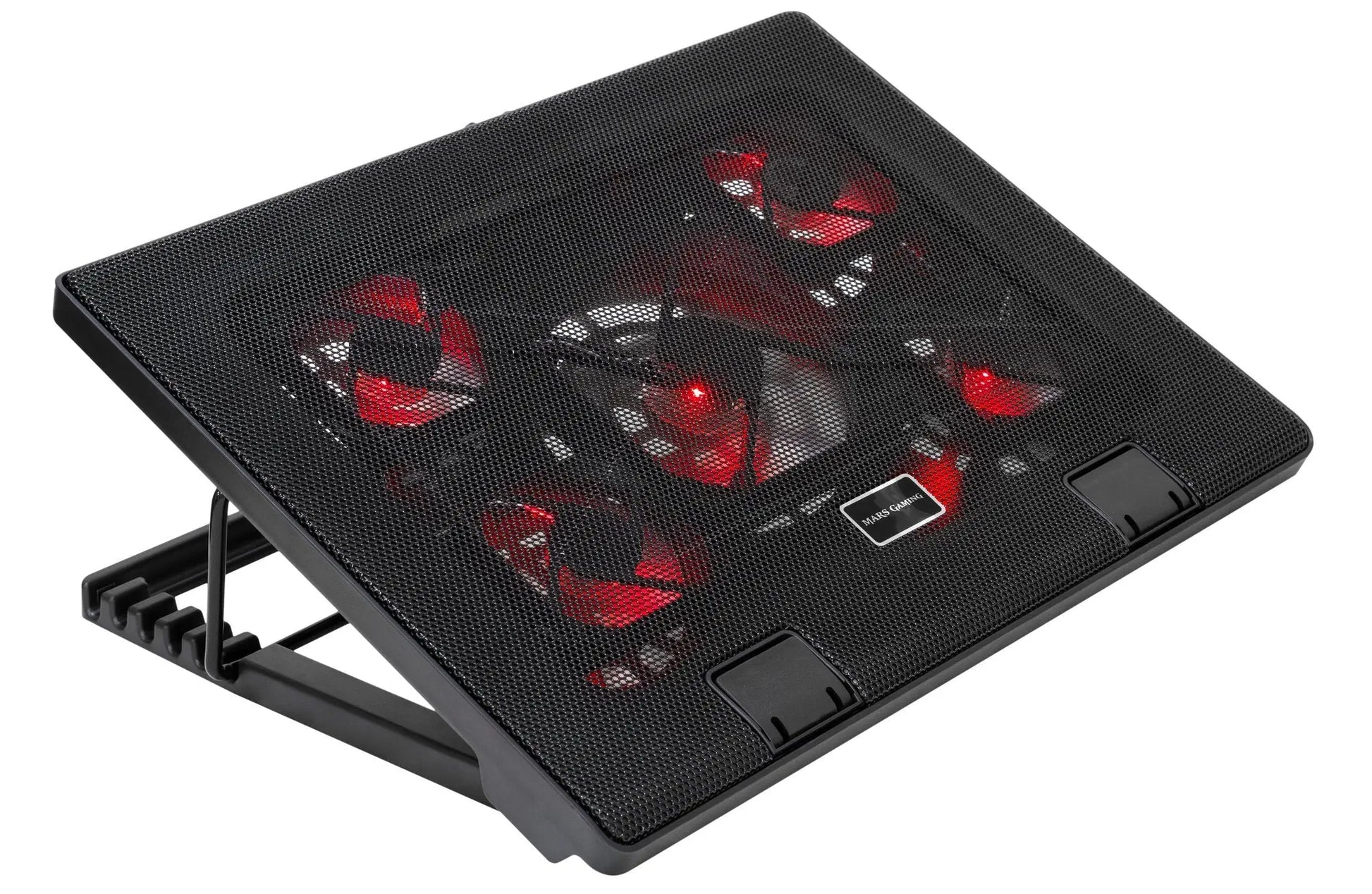 Mars Gaming MNBC2, Base PC, 5 Ventiladores, LED Roja, 2 x USB 2.0, 17.35", Negro Mars Gaming