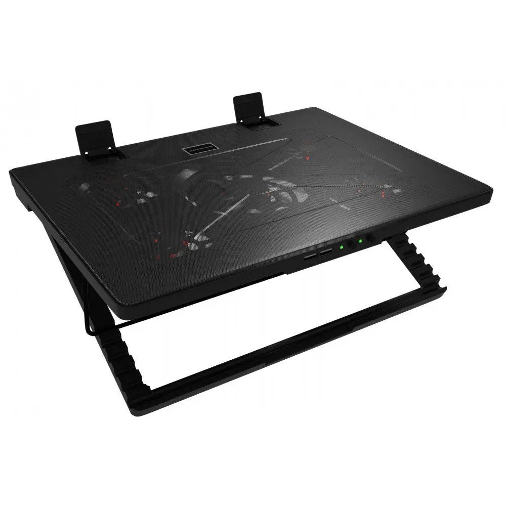 Mars Gaming MNBC2, Base PC, 5 Ventiladores, LED Roja, 2 x USB 2.0, 17.35", Negro Mars Gaming