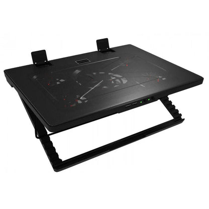 Mars Gaming MNBC2, Base PC, 5 Ventiladores, LED Roja, 2 x USB 2.0, 17.35", Negro Mars Gaming