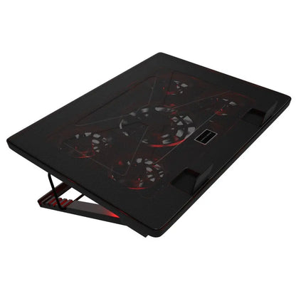 Mars Gaming MNBC2, Base PC, 5 Ventiladores, LED Roja, 2 x USB 2.0, 17.35", Negro Mars Gaming