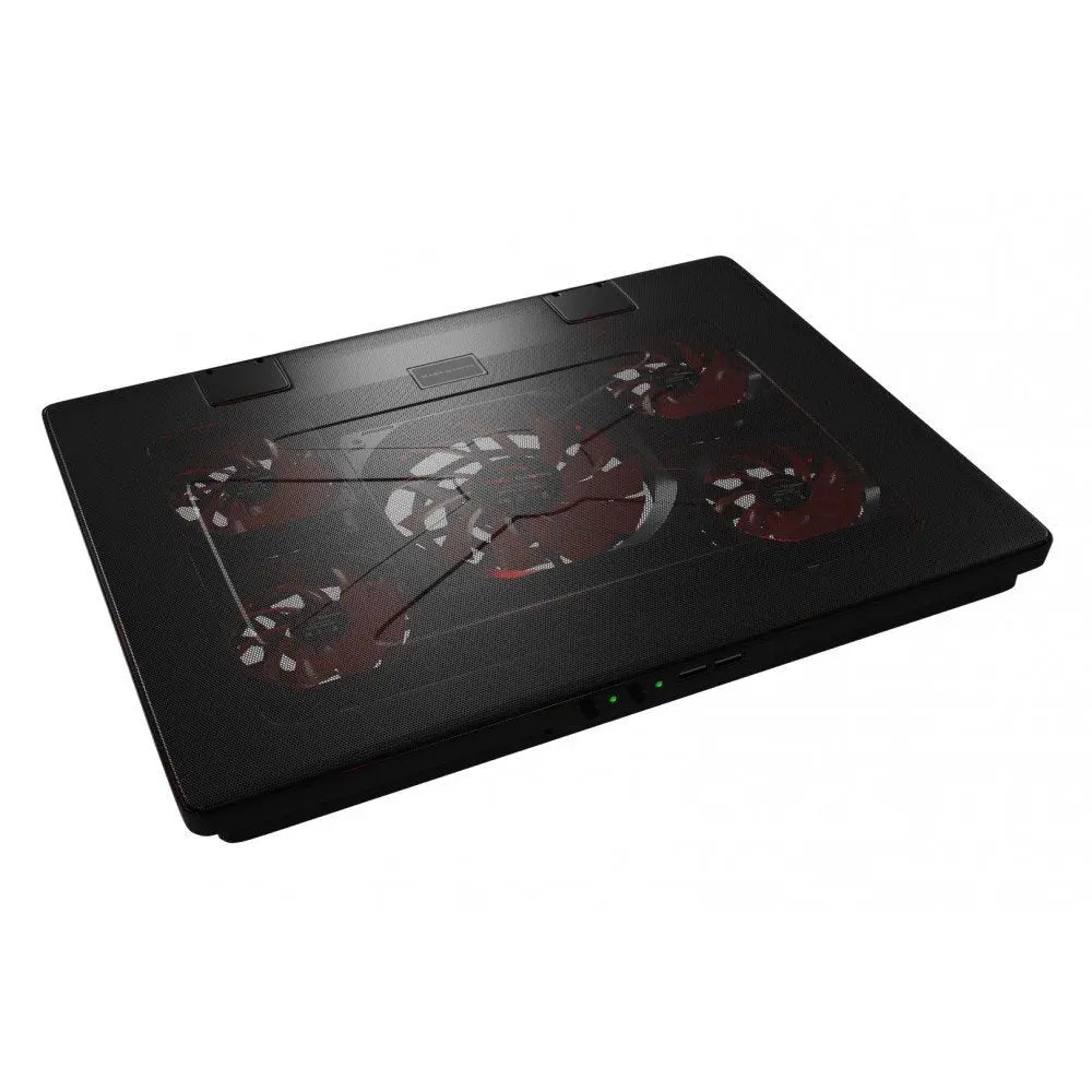 Mars Gaming MNBC2, Base PC, 5 Ventiladores, LED Roja, 2 x USB 2.0, 17.35", Negro Mars Gaming