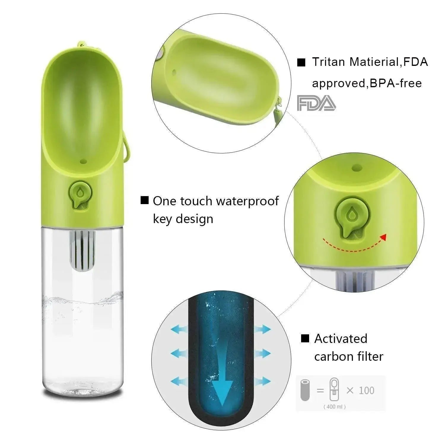 PETKIT - Eversweet - Botella para Mascotas, de Viaje, con un Solo Toque, Color Verde Productos para animales PETKIT Botellas de agua, PETKIT, Productos para animales SacrificioShop sacrificioshop.com {{ shop.shopifyCountryName }} {{ shop.shopifyProvince }} B072Q1NFC9 14.99 PETKIT - Eversweet - Botella para Mascotas, de Viaje, con un Solo Toque, Color Verde - Default Title