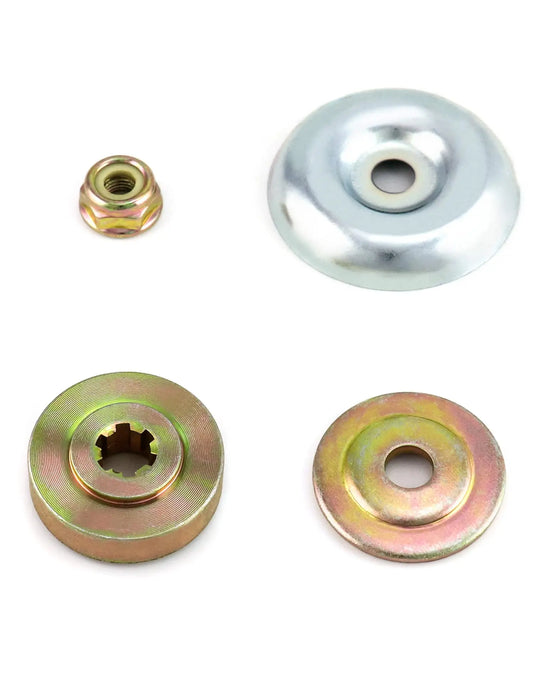 QWORK® 4 Piezas Tuercas de Fijación de Cuchilla para Cabezal Desbrozadora, Repuestos para Cortacéspedes y Desbrozadora QWORK