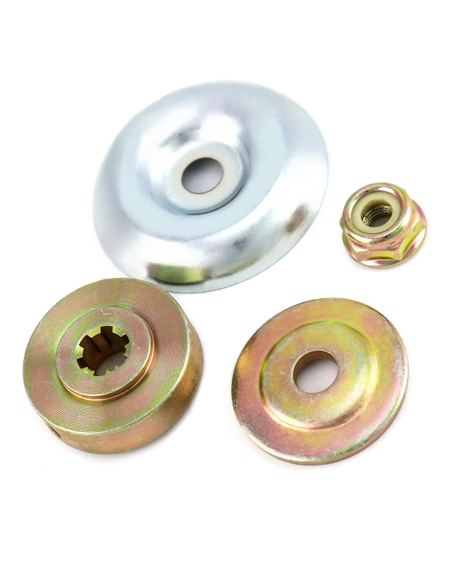 QWORK® 4 Piezas Tuercas de Fijación de Cuchilla para Cabezal Desbrozadora, Repuestos para Cortacéspedes y Desbrozadora QWORK