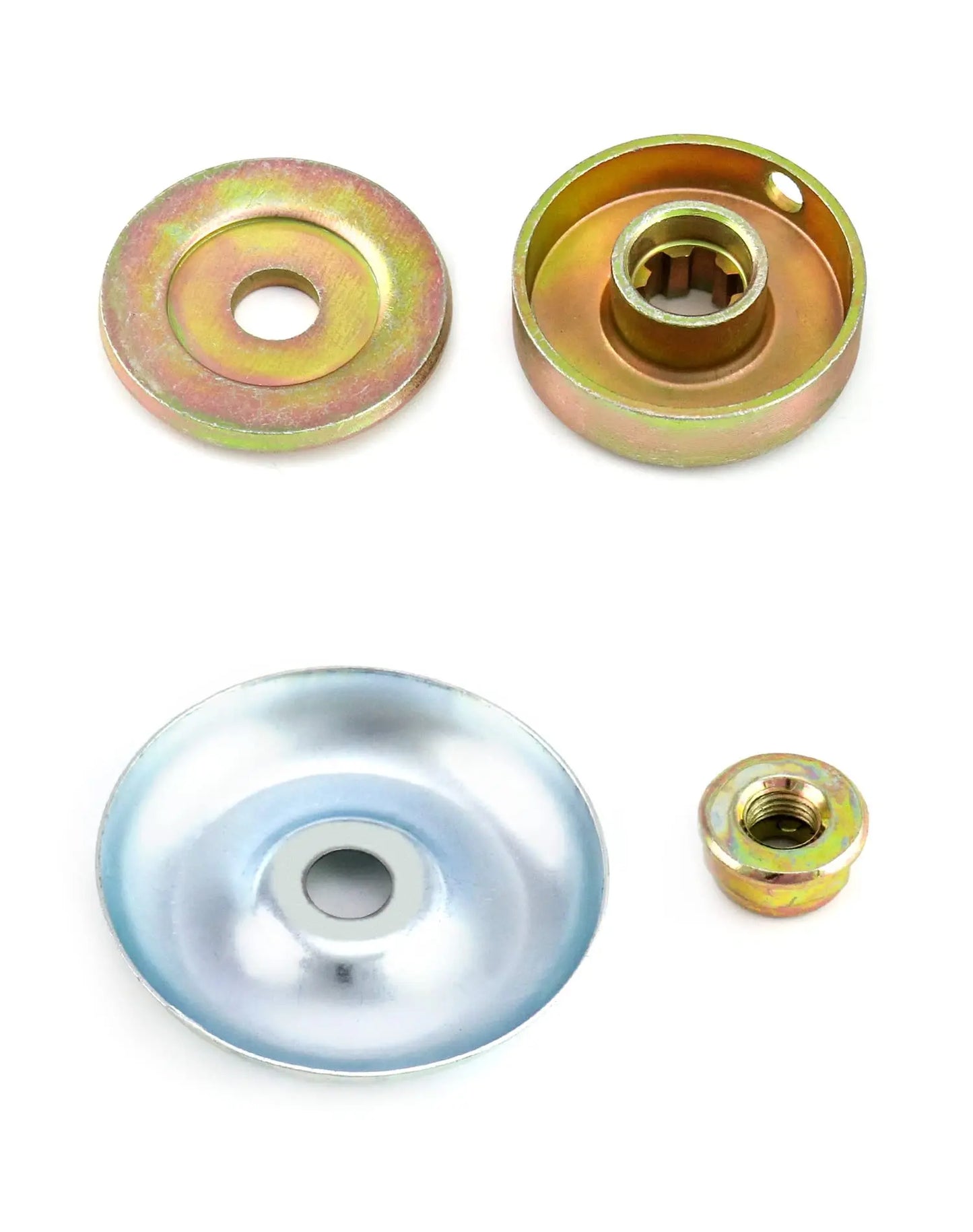 QWORK® 4 Piezas Tuercas de Fijación de Cuchilla para Cabezal Desbrozadora, Repuestos para Cortacéspedes y Desbrozadora QWORK