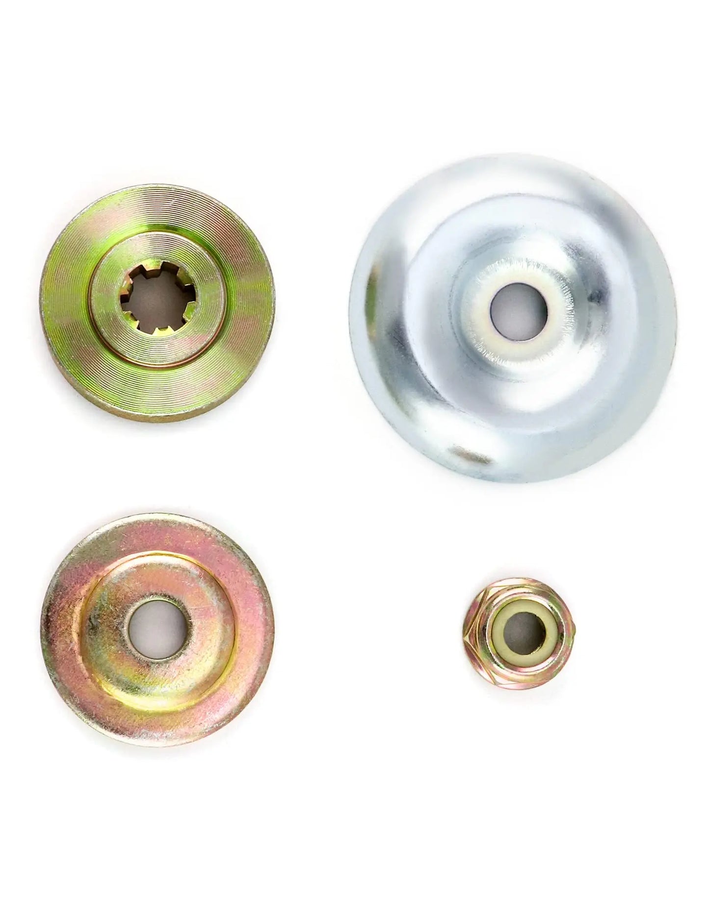 QWORK® 4 Piezas Tuercas de Fijación de Cuchilla para Cabezal Desbrozadora, Repuestos para Cortacéspedes y Desbrozadora QWORK