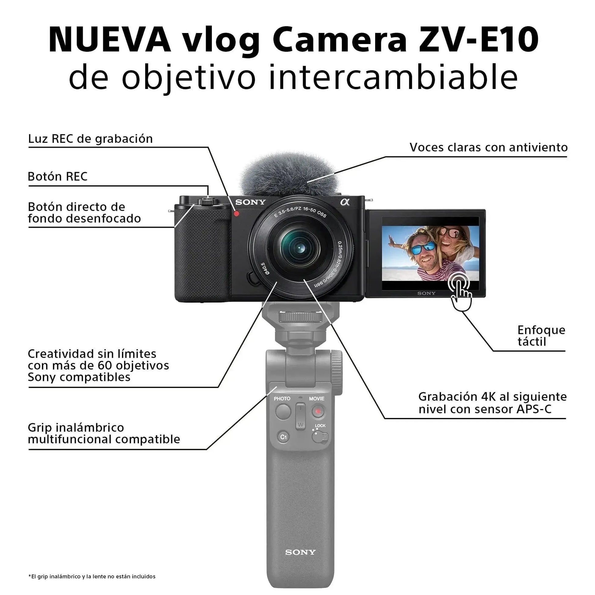 Sony Alpha ZV-E10 | Cámara Vlog con lente intercambiable sin espejo APS-C (pantalla pivotante para vlogs, video 4K, autoenfoque ocular en tiempo real) Cámara Sony Cámara, Cámaras EVIL, Sony SacrificioShop sacrificioshop.com {{ shop.shopifyCountryName }} {{ shop.shopifyProvince }} B098LWQPRT 615.63 Sony Alpha ZV-E10 | Cámara Vlog con lente intercambiable sin espejo APS-C (pantalla pivotante para vlogs, video 4K, autoenfoque ocular en tiempo real) - Default Title