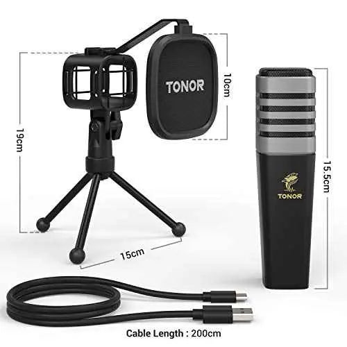 TONOR Micrófono USB de Cardioide Ordenadores PC, Micrófono con Soporte de Trípode, Filtro Antipop, Soporte Gaming, Streaming, Podcasts, Youtube, Locución, Skype, Twitch, Discord, Modelo TC30 - SacrificioShop TONOR Micrófono USB de Cardioide Ordenadores PC, Micrófono con Soporte de Trípode, Filtro Antipop, Soporte Gaming, Streaming, Podcasts, Youtube, Locución, Skype, Twitch, Discord, Modelo TC30 - undefined sacrificioshop.com