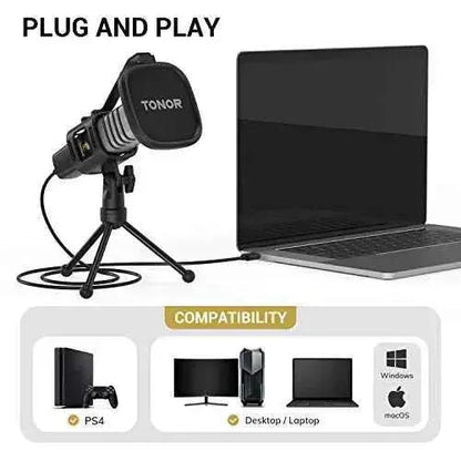 TONOR Micrófono USB de Cardioide Ordenadores PC, Micrófono con Soporte de Trípode, Filtro Antipop, Soporte Gaming, Streaming, Podcasts, Youtube, Locución, Skype, Twitch, Discord, Modelo TC30 - SacrificioShop TONOR Micrófono USB de Cardioide Ordenadores PC, Micrófono con Soporte de Trípode, Filtro Antipop, Soporte Gaming, Streaming, Podcasts, Youtube, Locución, Skype, Twitch, Discord, Modelo TC30 - undefined sacrificioshop.com