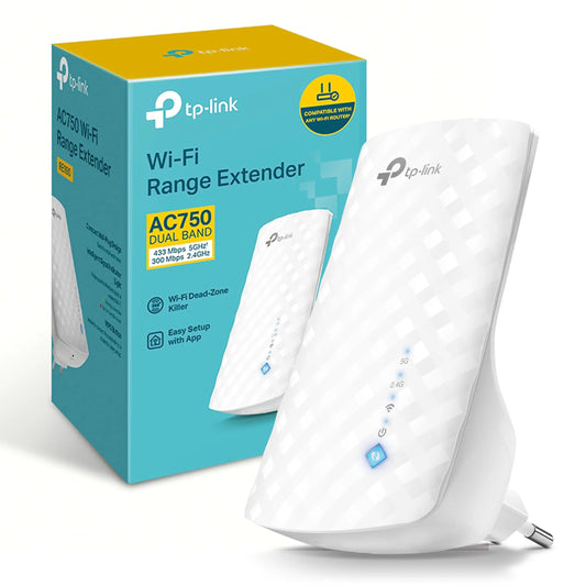 TP-Link RE190 AC750 - Amplificador Señal WiFi, 433Mbps en 5GHz 300Mbps en 2.4GHz con EU Enchufe, WPS, Indicador LED de Señal, Antenas Internas, Blanco TP-Link